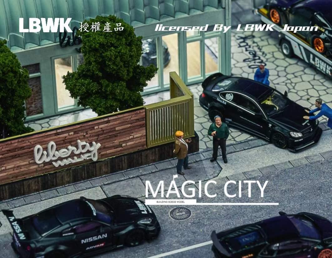 Amazon | 1/64 magic city ジオラマ LBWK JAPAN liberty walk 白丸屋根