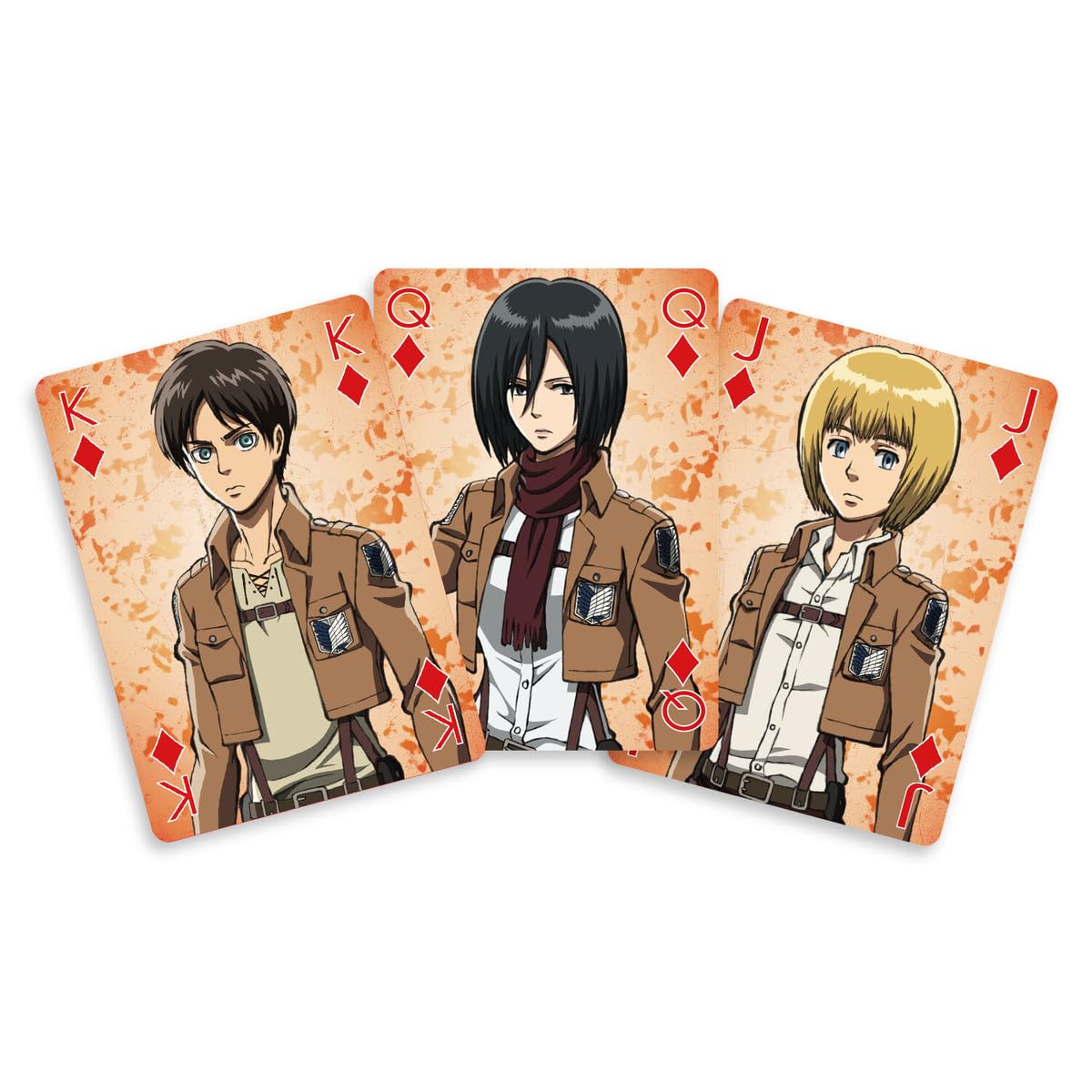 Crunchyroll SAKAMI - Attack On Titan - 52 Playing Cards - Poker, Card Game, Deck, Playing Cards - Original & Licensed, White