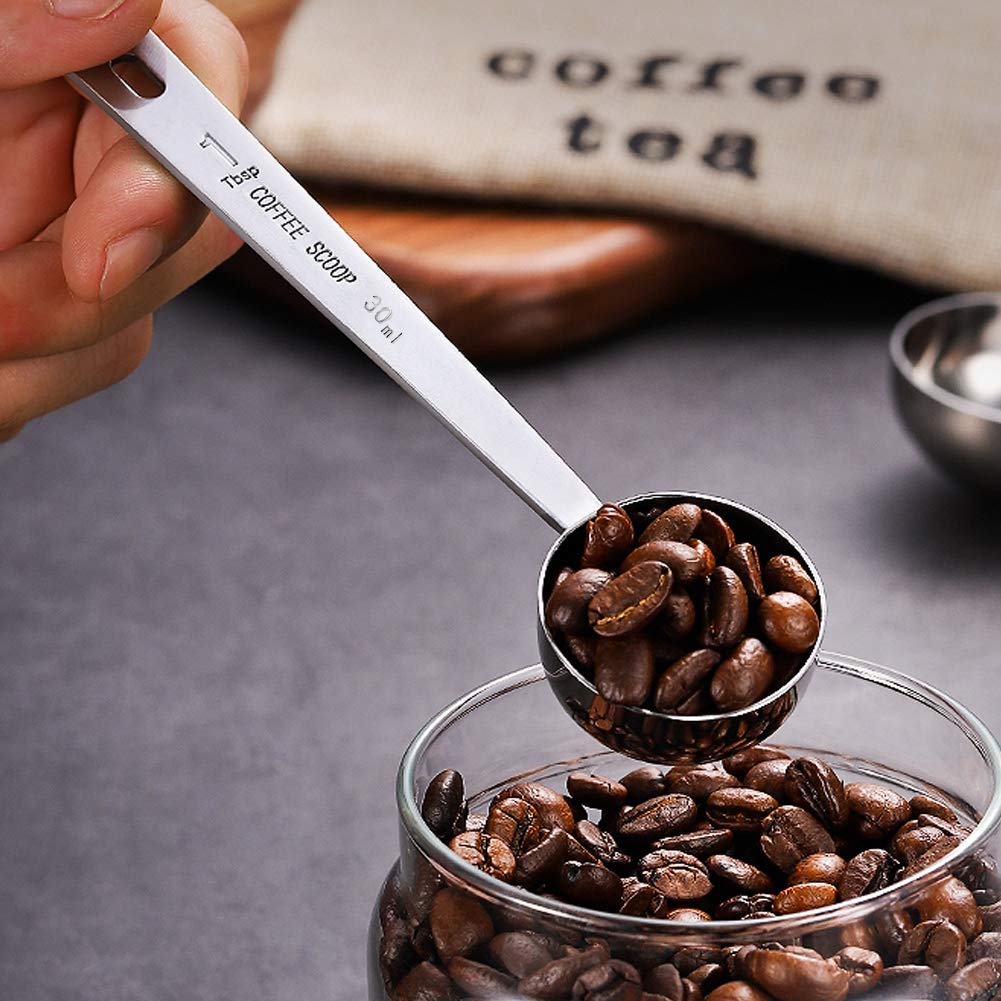 Misurino Per Caffè In Acciaio Inox 304, Doppia Misura 15/30 Ml, Manico Lungo, Oro Rosa, Cucchiaio Dosatore Per Polveri - 2