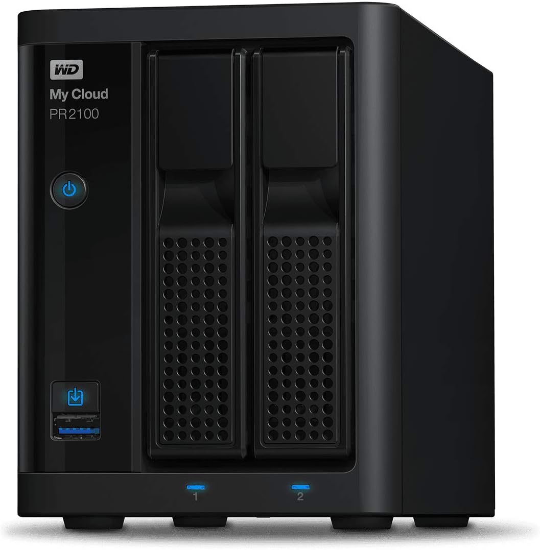 WD 28 TB My Cloud Pro PR2100 Professional Series 2-Bay Network Attached Storage - NAS - WDBBCL0200JBK-EESN