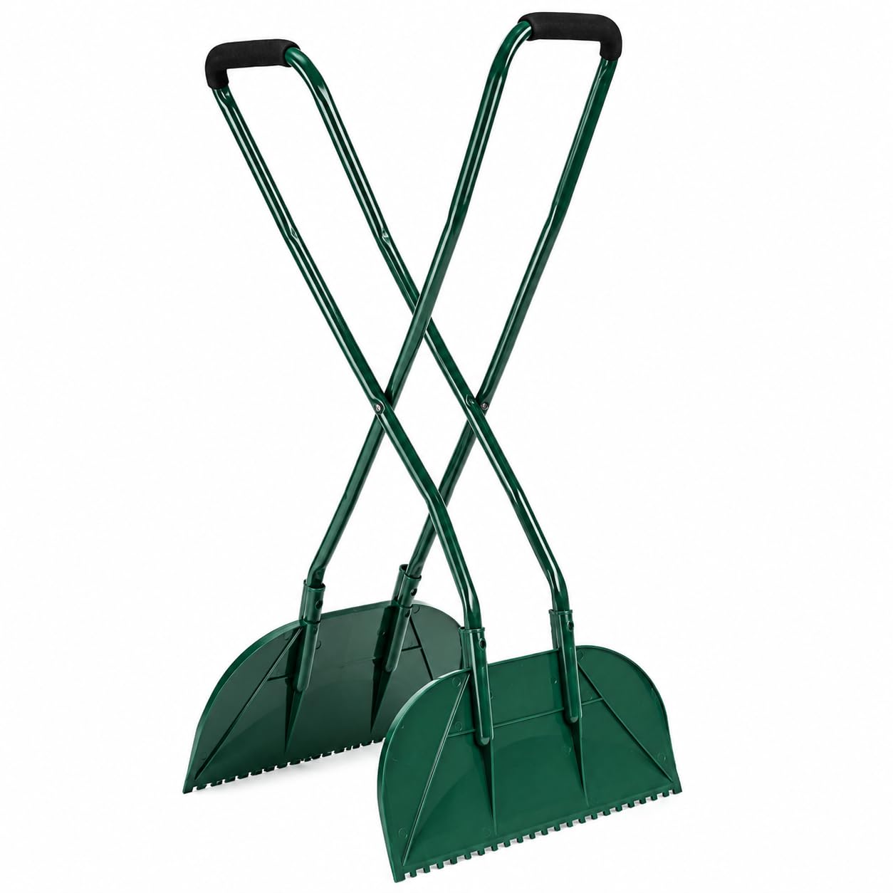 Unibos Garden Leaf Grabbers Heavy Duty Long Handled Leaf Scoops Plastic Garden Leaf Collector for Leaves Grass Clippings, Hedge Trimmings & Garden 90CM Waste (Pack of X2 Garden Leaf)