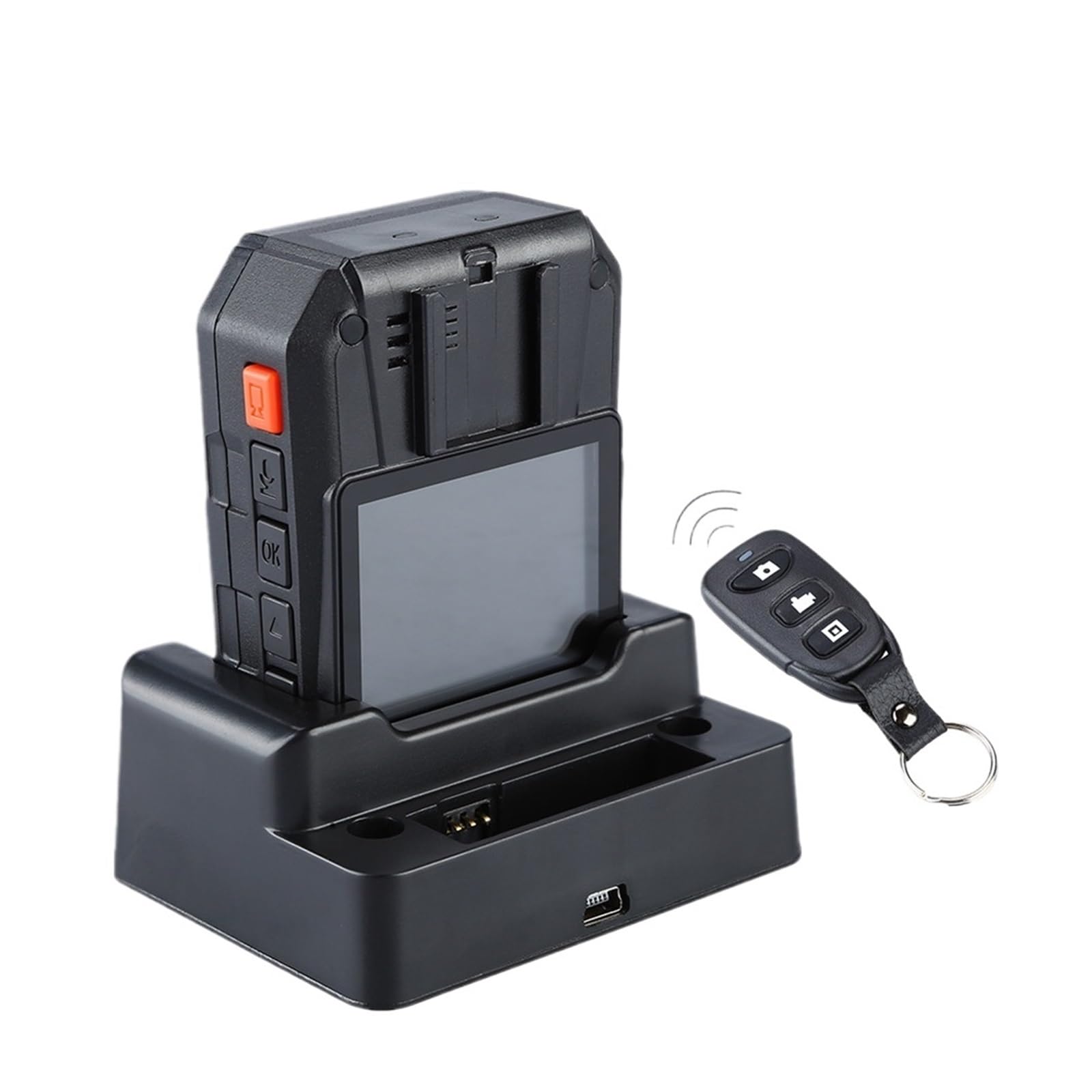 CVFRDD WA7-D Body Worn Mini Camera 32G/64G Wearable Camera DVR Video Recorder Remote Control Police Camera W/Charge Dock(64GB With GPS)