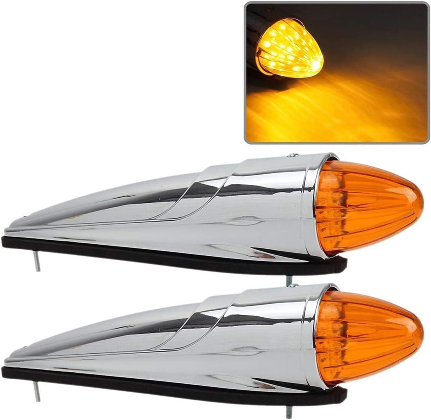 Ricoy 12v 17 LED Amber Cab Marker Roof Running Top Lights