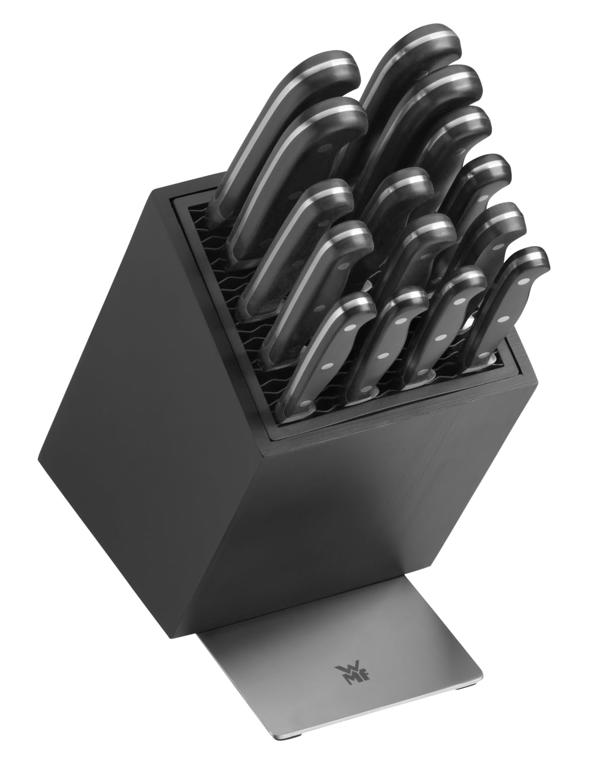 WMF Bloc couteaux vide, Bois laqué noir, Contient jusqu'à 15 couteaux de cuisine, Protection optimale des lames, Acier inoxydable Cromargan, Plastique de haute qualité, FlexTec 1893864500
