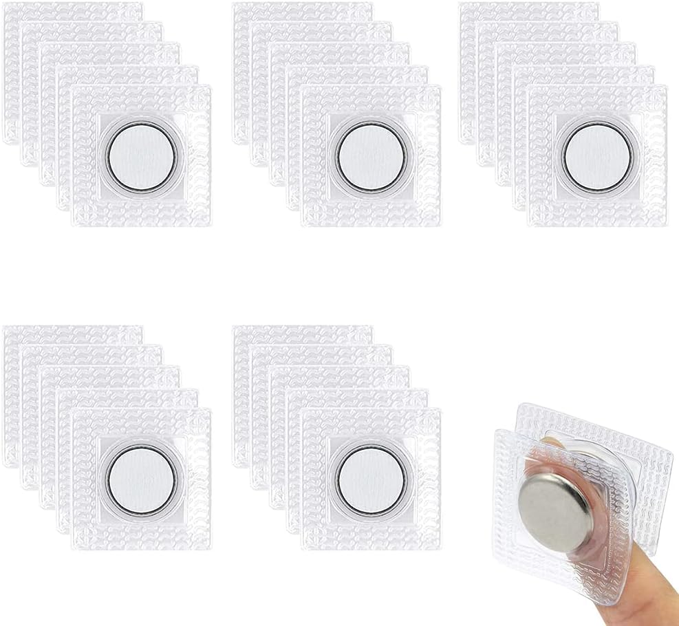25 Pairs Hidden Sew Snap, 15MM Invisible Hidden Sew in PVC
