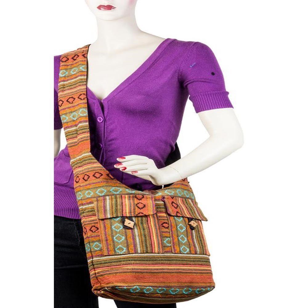 Little India Multi Color Dari Ladies Shoulder Bag 13"x15"x3" - Image 2 thumbnail
