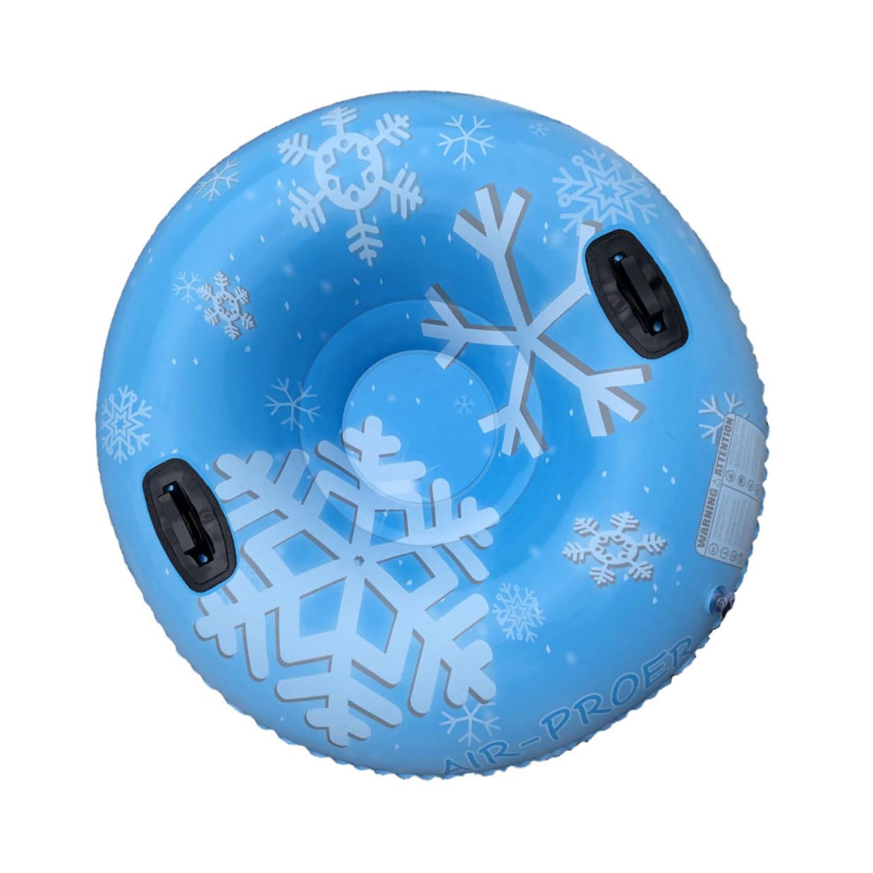 GLEAVI Aufblasbarer PVC Schneereifen Runder Verdickter Schneeschlauch mit Zwei Griffen Verschleißfest und Robust für Outdoor Winteraktivitäten