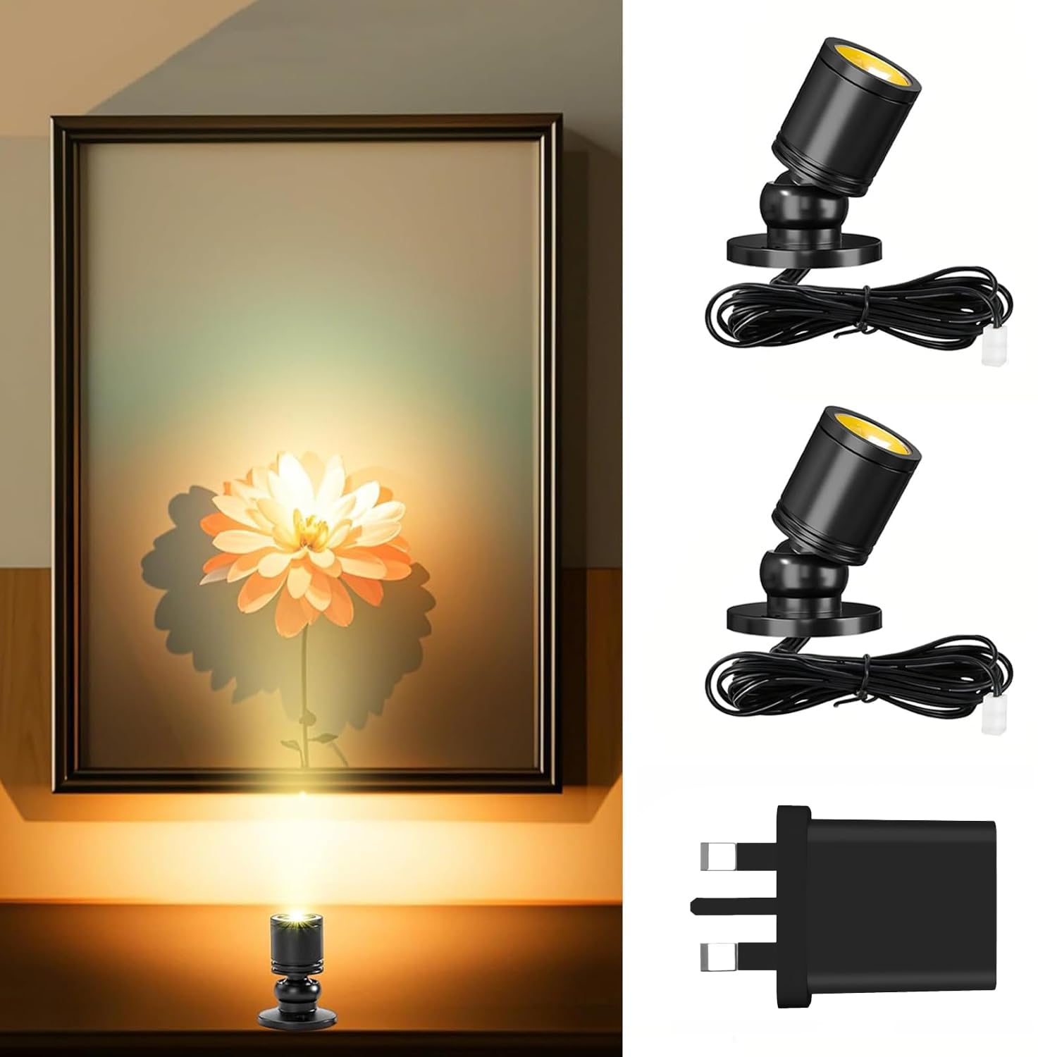 Gouzloyed 2 Pieces-Black-Warm White Led Mini Spot Lights 360° Rotate Mini Spotlight For Display 2Pcs 1W Small Led Spot Lights Indoor Aluminum Usb Showcase Lights Decorative Lights With Dimmer For Display Case Showcase And Cabinet