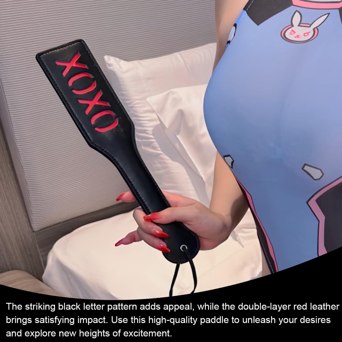 SM Paddle Flogger Juguetes Eróticos, Juego de Pareja con Raqueta de Cuero para Mejorar los Sentimientos, Pala de cuero SM, Diseño Elegante y Discreto, fácil de Usar, Ideal para Adultos