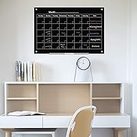 Vista 79 de J&J worldwide Glass Whiteboard Yearly Calendar - 35" X 47" Large Wall Whitrboard - White Board Dry Erase Planner for Wall Home, School, Office