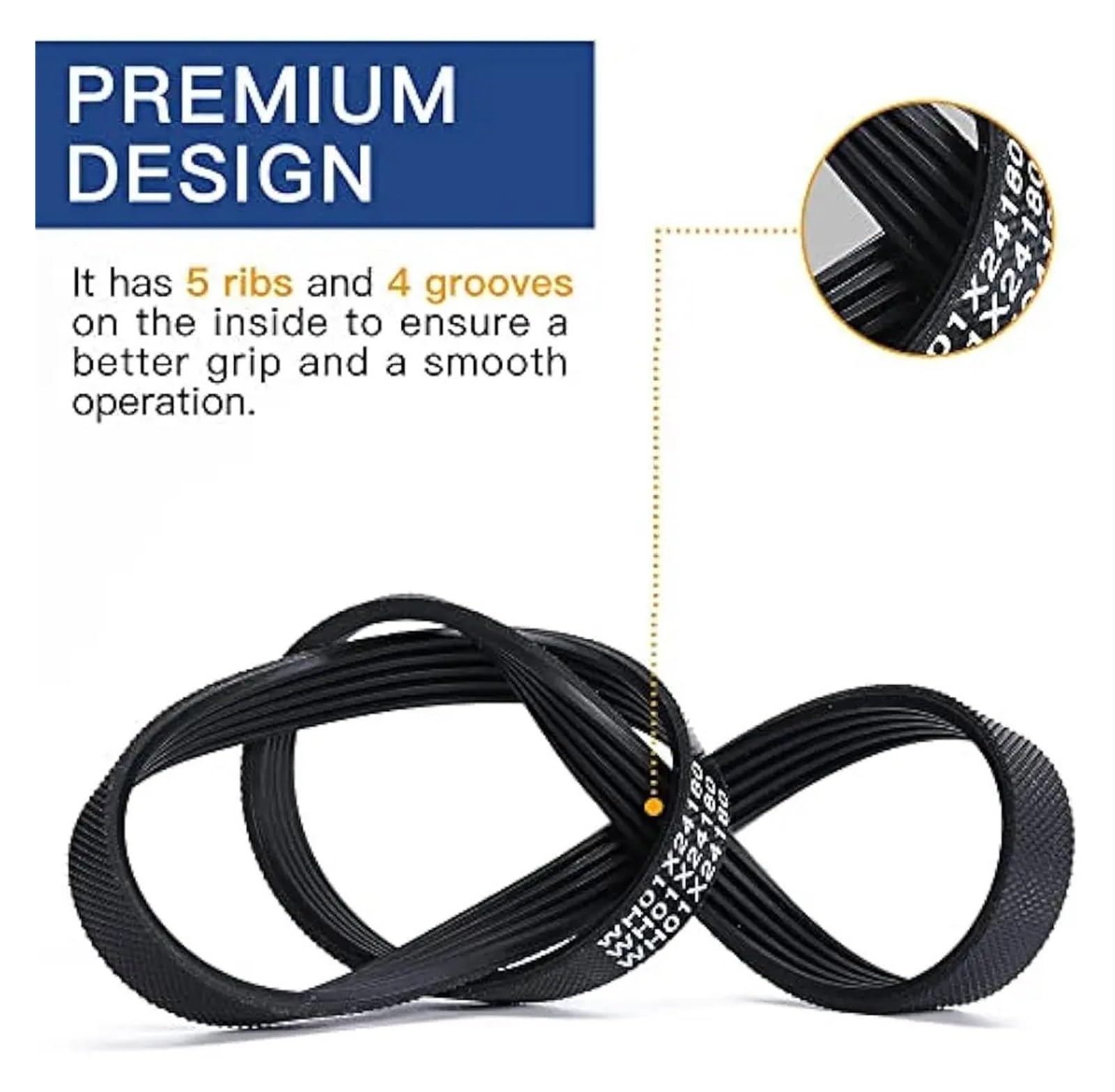 Correa De Transmisión De Lavadora WH01X24180, Compatible Con GE, Piezas