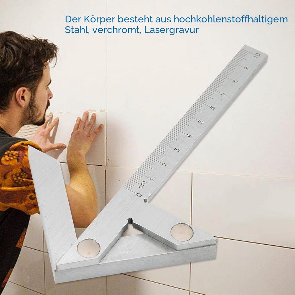 Zentrierwinkel 100 x 70 mm industrielle Präzisions Mittellehre zentrierlehre, Mittenfinder Zentrumsfinder Präzisionskarbonstahl Mittelpunktfinder