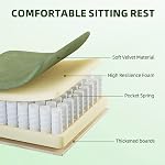 Ferghana Velvet Fabric Gaming Chair, High Back Ergonomic Gamer Chair for Adult, Comfortable Video Game Chair with Footrest and Massage Lumbar Cushion, Racing Reclining Office Computer Desk Chair Green