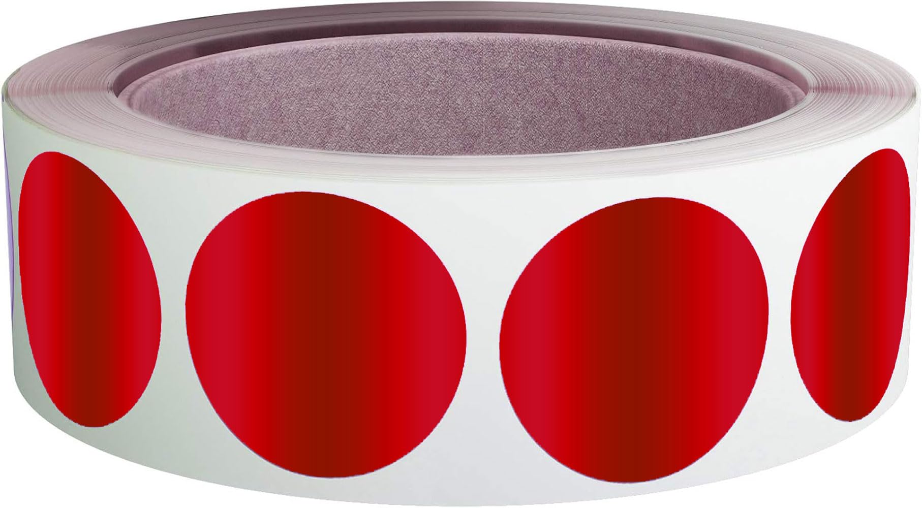 Royal Green 1.25 inch Round Stickers Dots 30mm Permanent Labels in Metalic Red - 1000 Pack