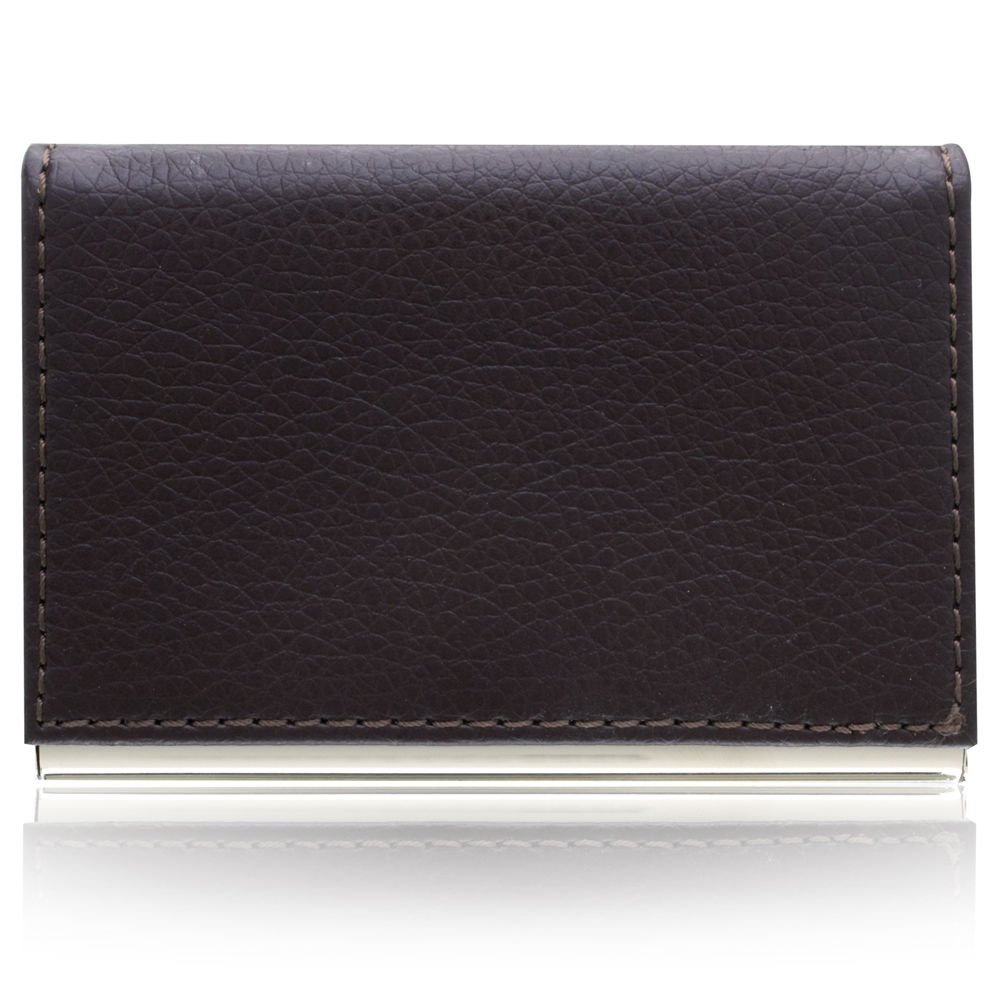 Aeropen Card Case (Brown Leather/Metal) Model No. CC-37BRN