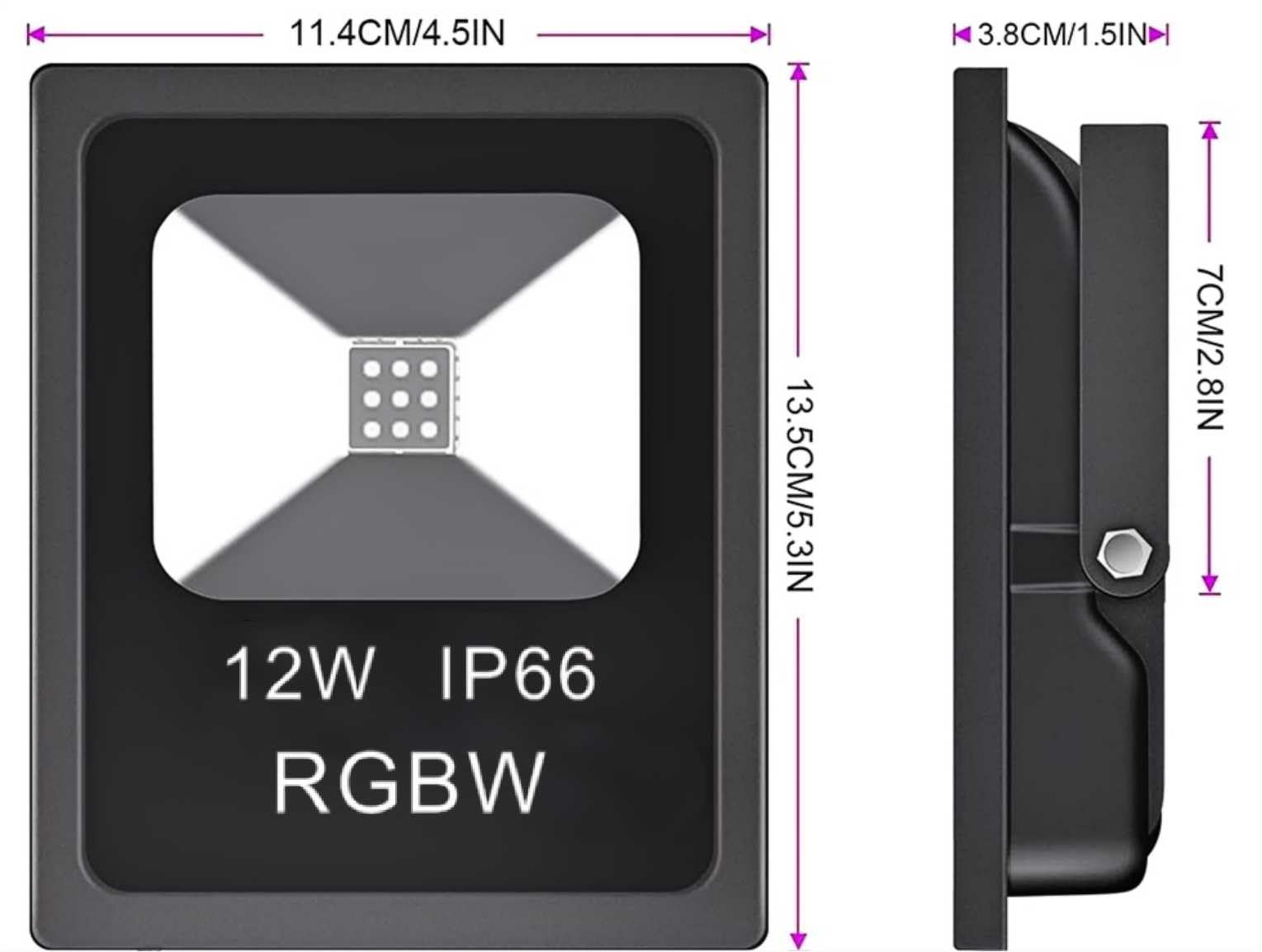 JIAANDA DMX Flood Lights,DMX512 led Pixel Flood Light, 12W-RGBW