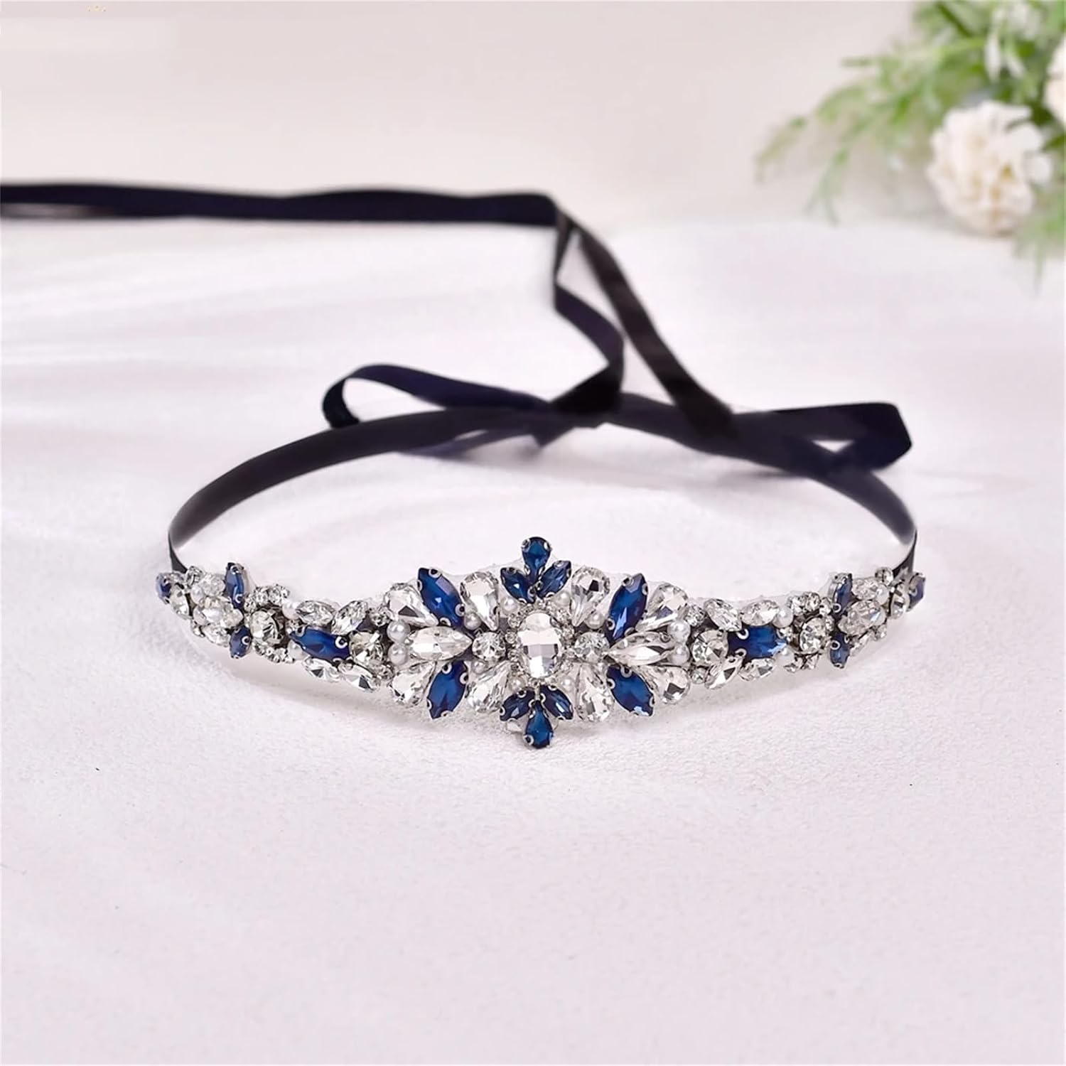 Women’S Bride Belts With Silver Crystal Wedding Waist Sash Appliques For Bridal Women Female Ladies Dress Gown Decoration