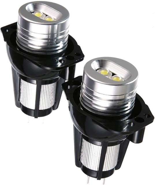 BOIVTUSI Angel Eyes Marker Light Bulbs - LED Halo Ring Bulbs Led Day Time Lighting for E90 E91 3 Series 6W, Pack of 2, White