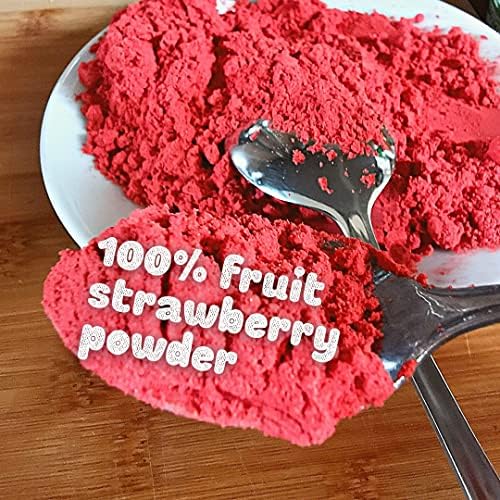 Freeze Dried Strawberry Powder 100g | 100% Natural Raw Premium Freeze Dried Fruit Powder | No Added Sugar Perfect for Fruit Smoothies Food Colouring or Baking | Dehydrated Strawberries to Powder