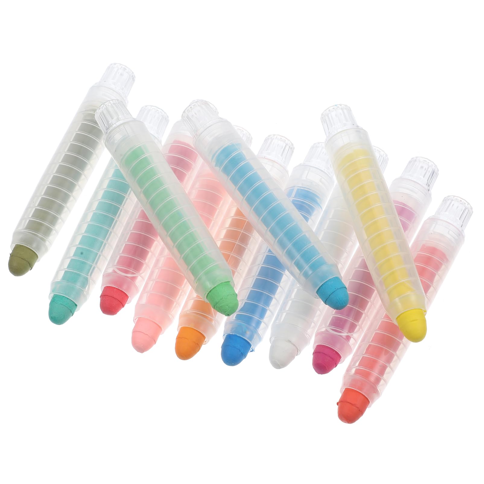 IWOWHERO 12pk Chalk Pens Set Erasable Coloring Chalks for Boys and Girls Holder Washable Multi- Drawing Chalks
