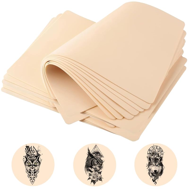 Emalla Pele Sintética para Prática de Tatuagem com Dupla Face, 20 Unidades, 18,8 x 14,2 cm