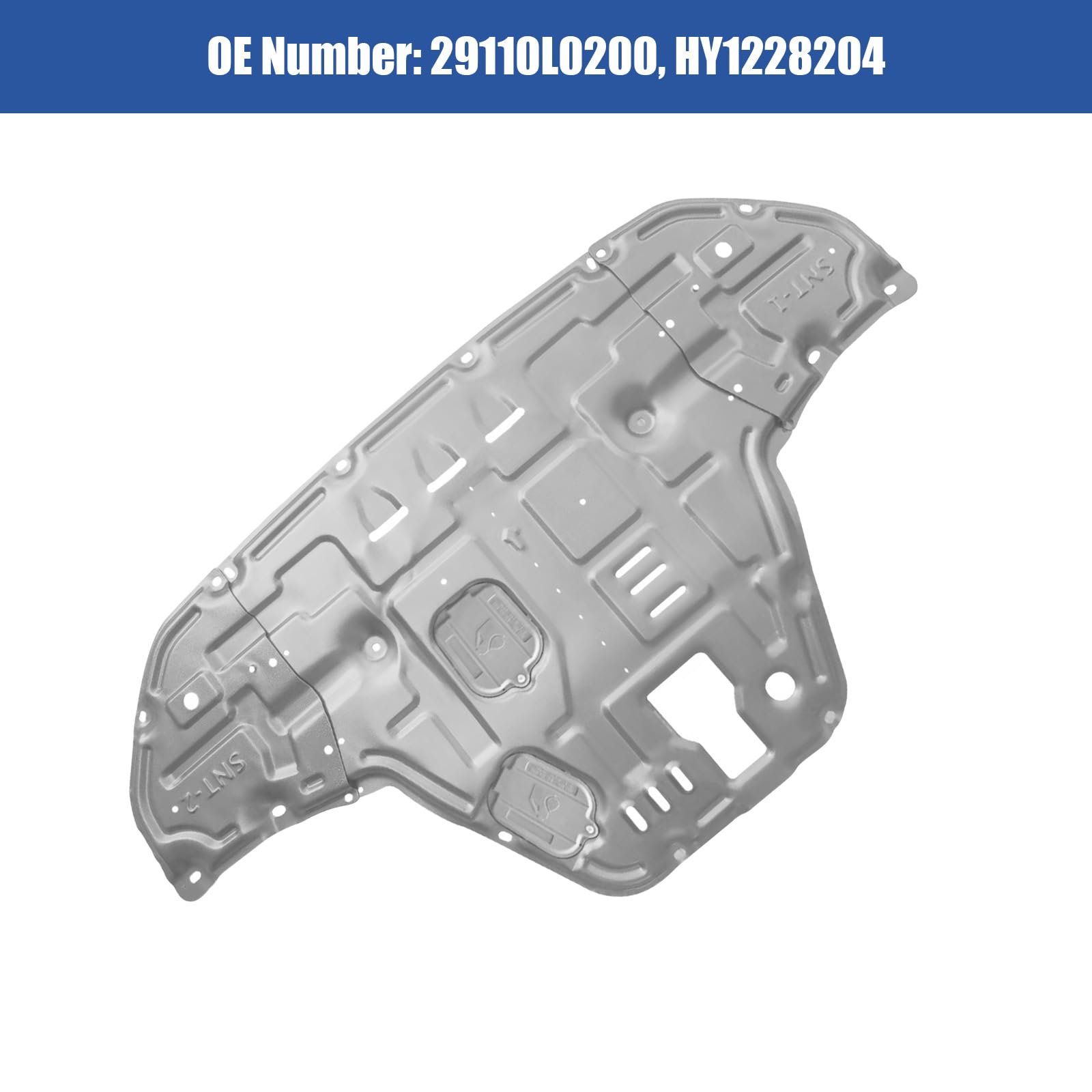 29110L0200 Engine Splash Shield Guard Compatible with Hyundai Sonata 2020 2021 2022 2023? Engine Case Guard Under Car Shield Cover OE 29110L0200, HY1228204 Engine Guard Mud Flaps w/Screw Hardware