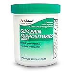 AVEDANA USP 2g Glycerin Laxatives Suppository - 100 Adult Size Laxative Suppositories for Men and Women - Fast and Gentle Relief Suppositories for Constipation - Comfortable Shape Adult Suppository