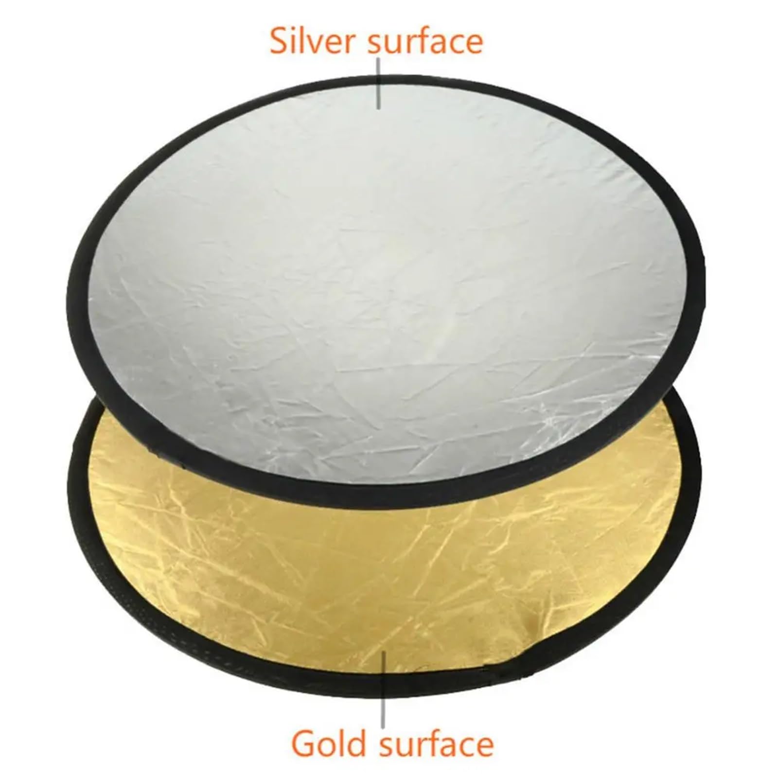 Reflector Plegable Reflector 2 en 1 Plegable Plateado Dorado cámara de Estudio Flash Foto Disco difusores fotografía