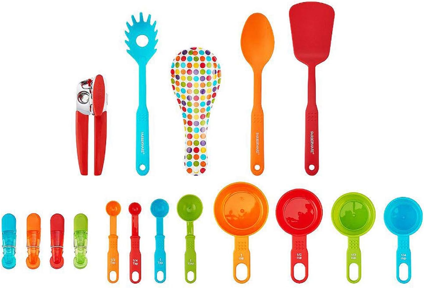 Color Series 17 Piece Cooking Tools & Gadget Set