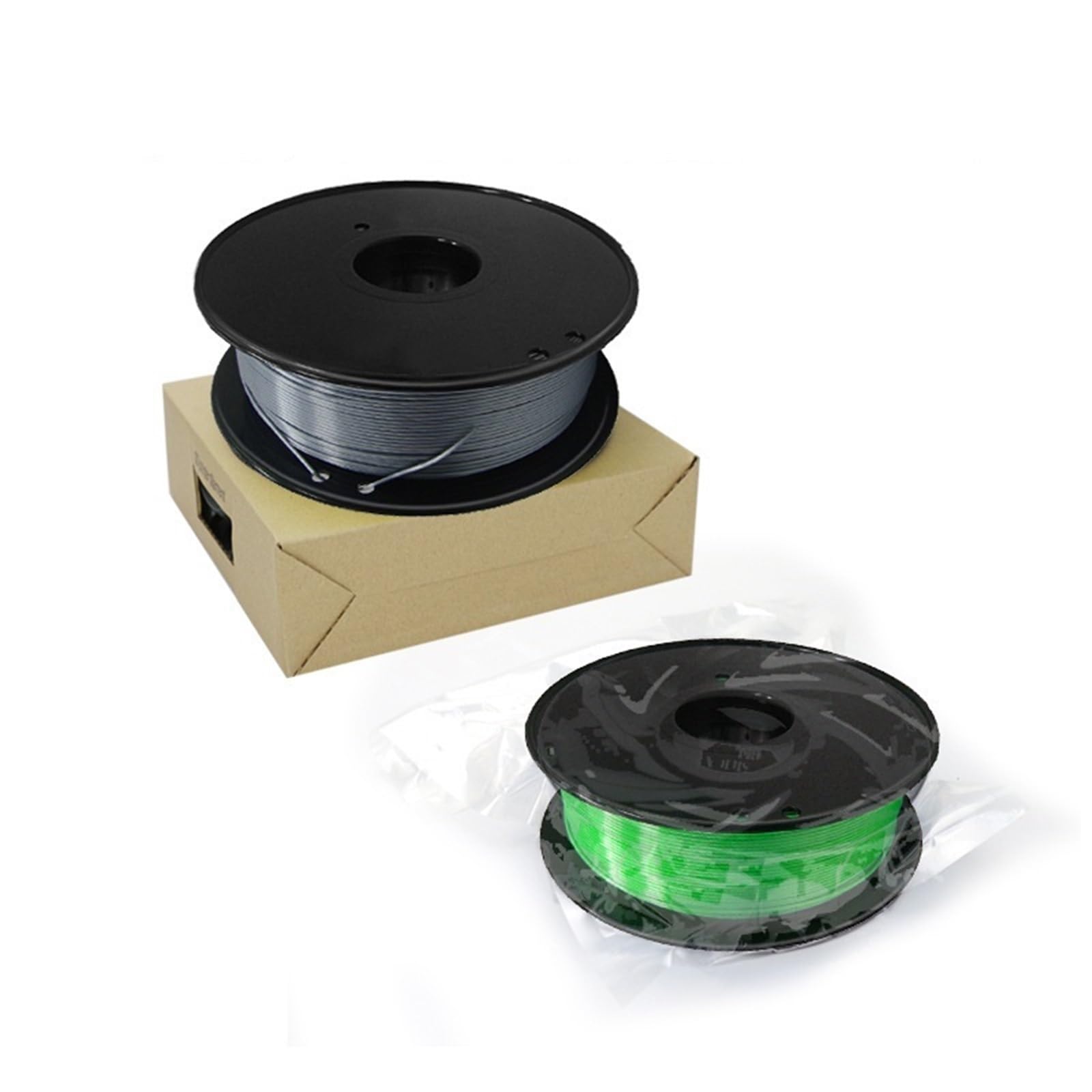 Filament pour imprimante 3D PLA transparent, Filament de soie multicolore 1,75 mm, bobine de 1 kg, précision dimensionnelle de +/- 0,02 mm.(Green)
