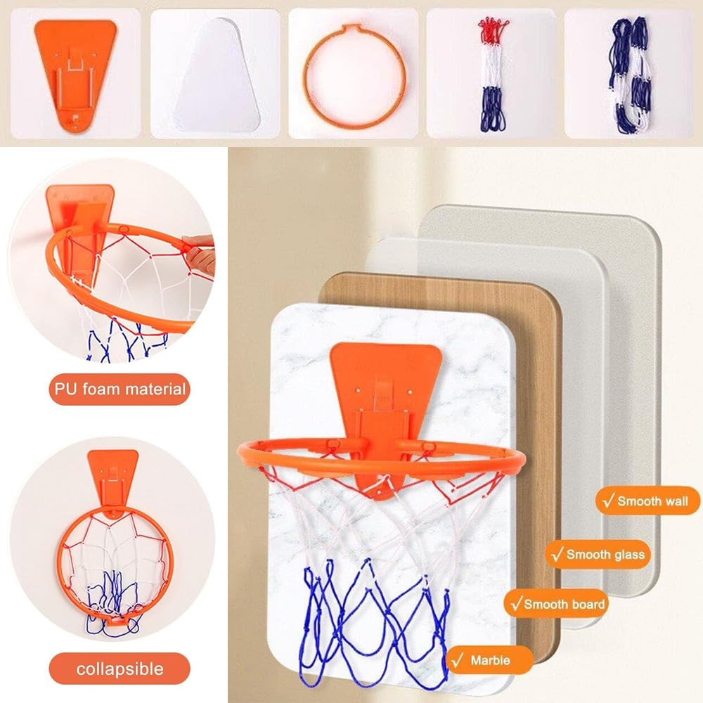 Wandmontierter Reifen 34 cm Wandmontage Basketballnetz mit Netz Universeller Tragbarer Basketballkorb für Kinder und Erwachsene