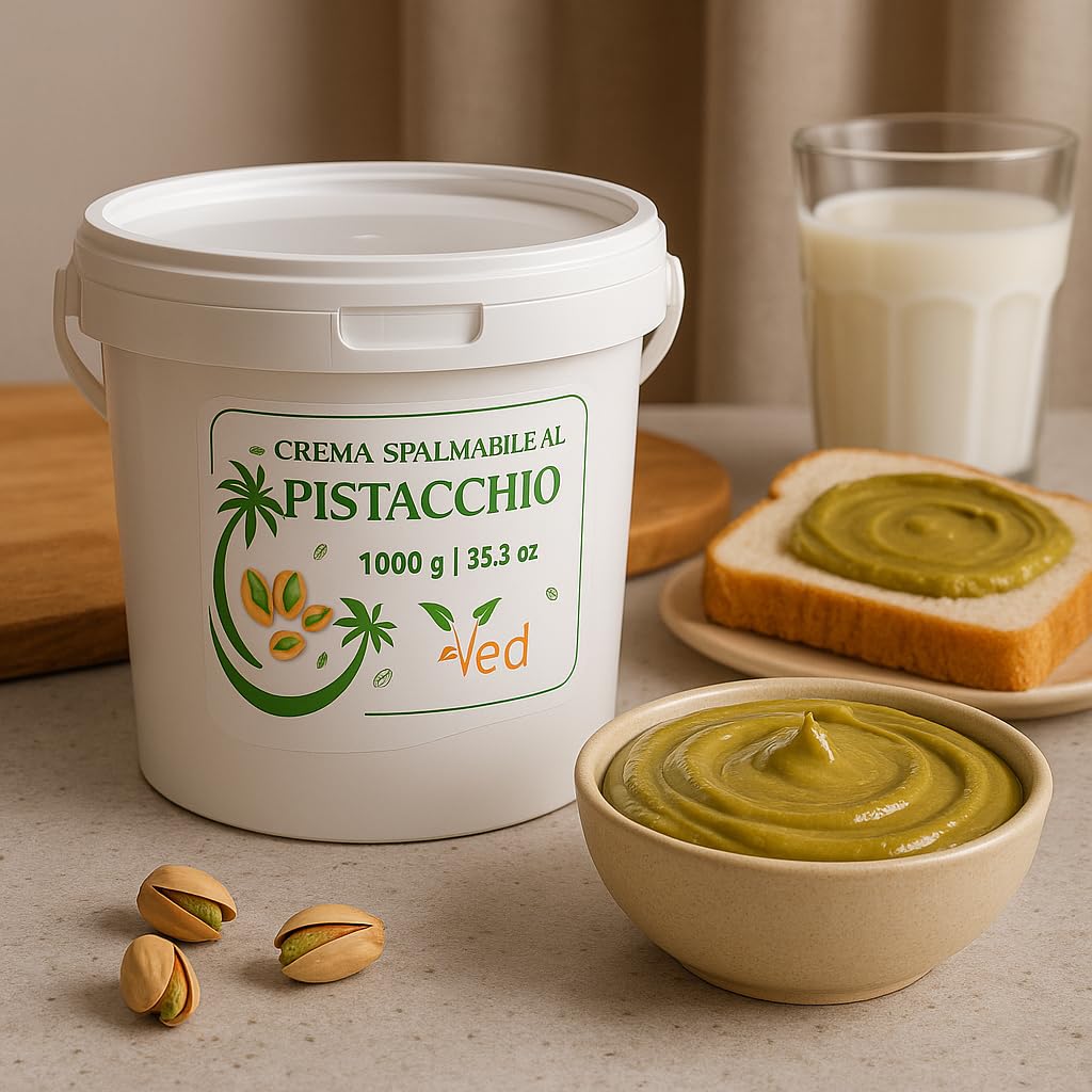 Beurre de pistache premium VED – Fabriqué en Italie | Clean Label, ingrédients naturels | Végétalien et sans gluten.