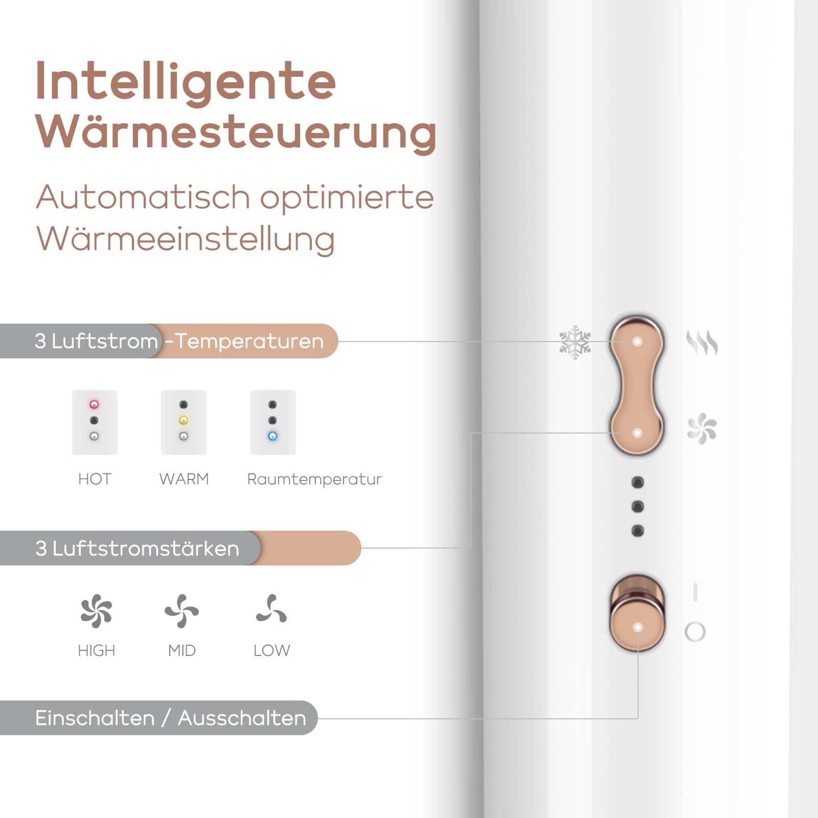 5-en-1 Air Styler & Fer à Boucler PARWIN PRO BEAUTY - Soins Ionisants, Réduction des Frisottis, Pour Coiffer, Gainer, Boucler et Lisser