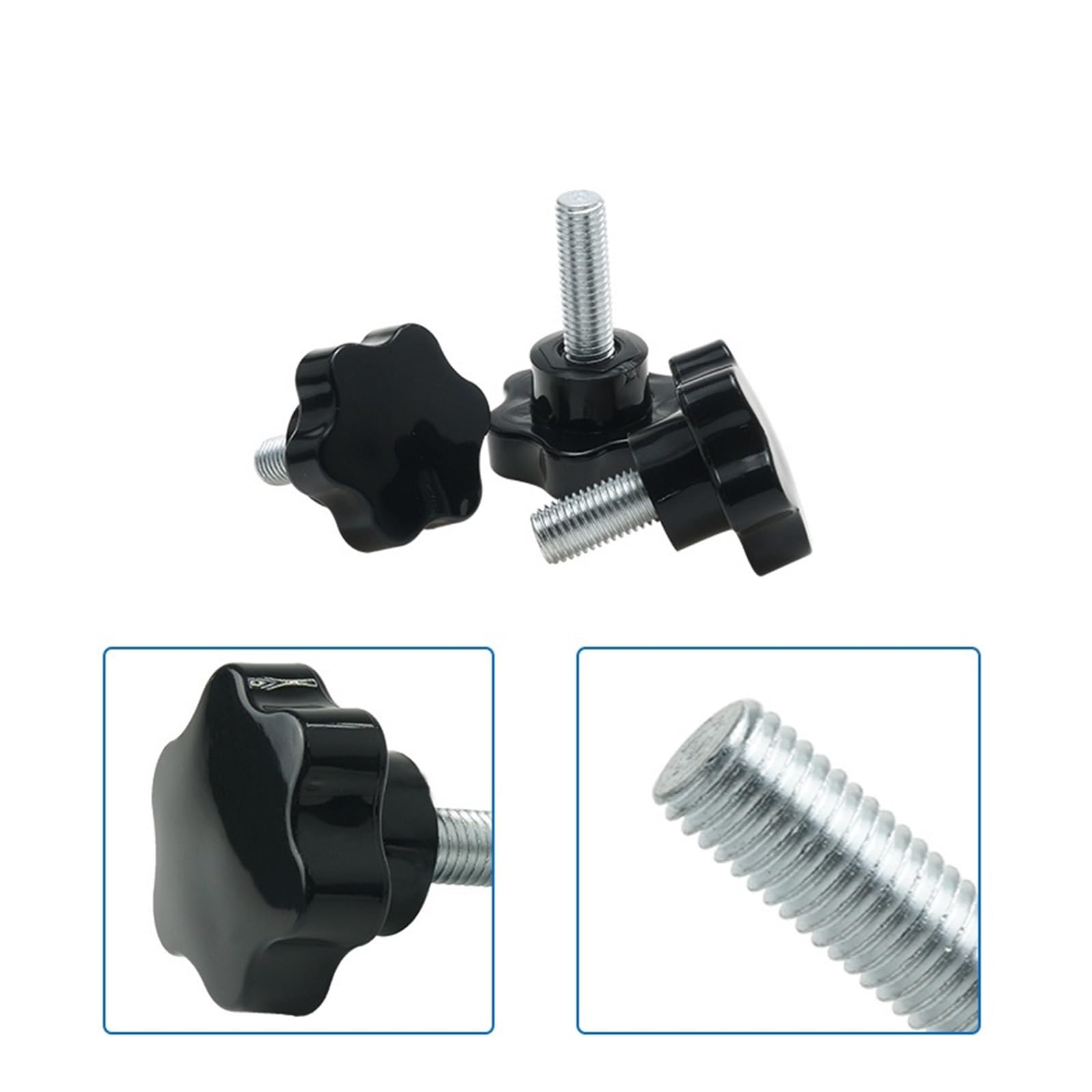 1 Pieza M12 60# Perilla de Tuerca de sujeción con Forma de Estrella con Rosca for Equipo Industrial Tornillo de Mango de Cabeza de plástico de baquelita(100mm)