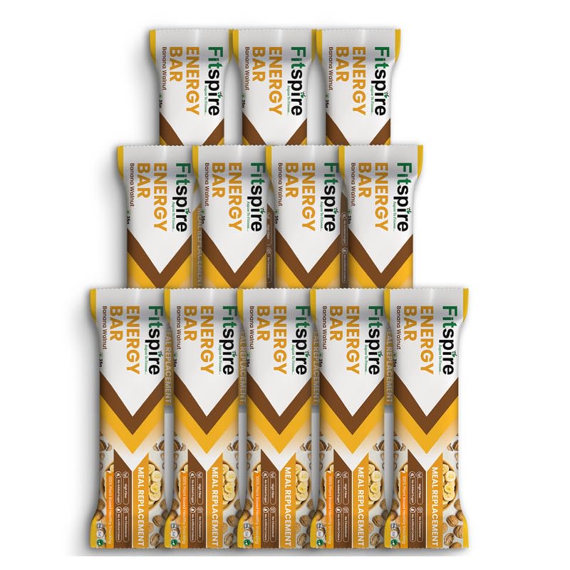 Fitspire Fit Energy Bar, 100% Vegan, Provide Instant Energy & Essential Nutrients, Boosts Athletic Performance, Improves Muscle Recovery Made With Natural Ingredients (Chocolate Banana Walnut Pack Of 12) (B0BCZ9NBBJ) Amazon Price History, Amazon Price Tracker