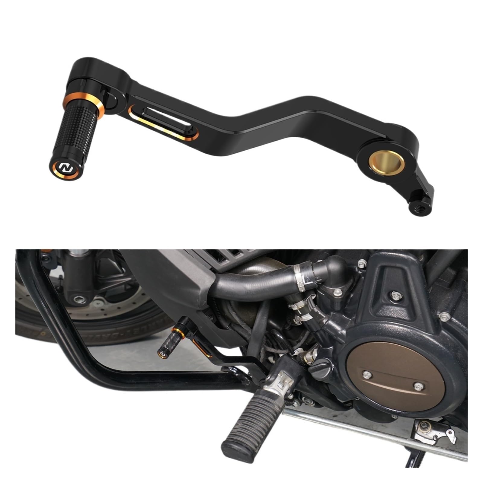 Blzmwd Black Orange Gear Shift Gear Gear Shifter Lever Motorcycle Gear Shifter Shift Lever Accessories For Sportster S Rh1250s 2021 2022 2023 2024 Pedal Arm Linkage Levers