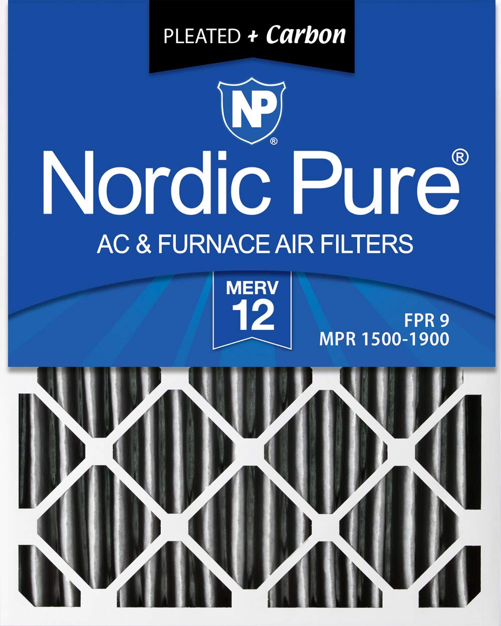 Nordic Pure 20x25x4 MERV 12 Pleated Plus Carbon AC Furnace Air Filters | amzdealz