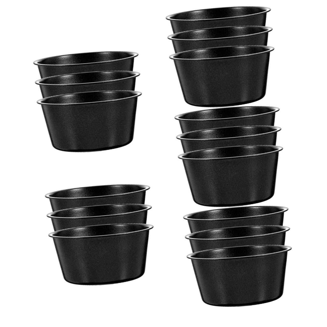 IMIKEYA 15pezzi Stampo Per Pudding Acciaio Carbonio Da Antiaderente Per Torte e Muffin Utensili Da Cucina Per Casa e Ristoranti