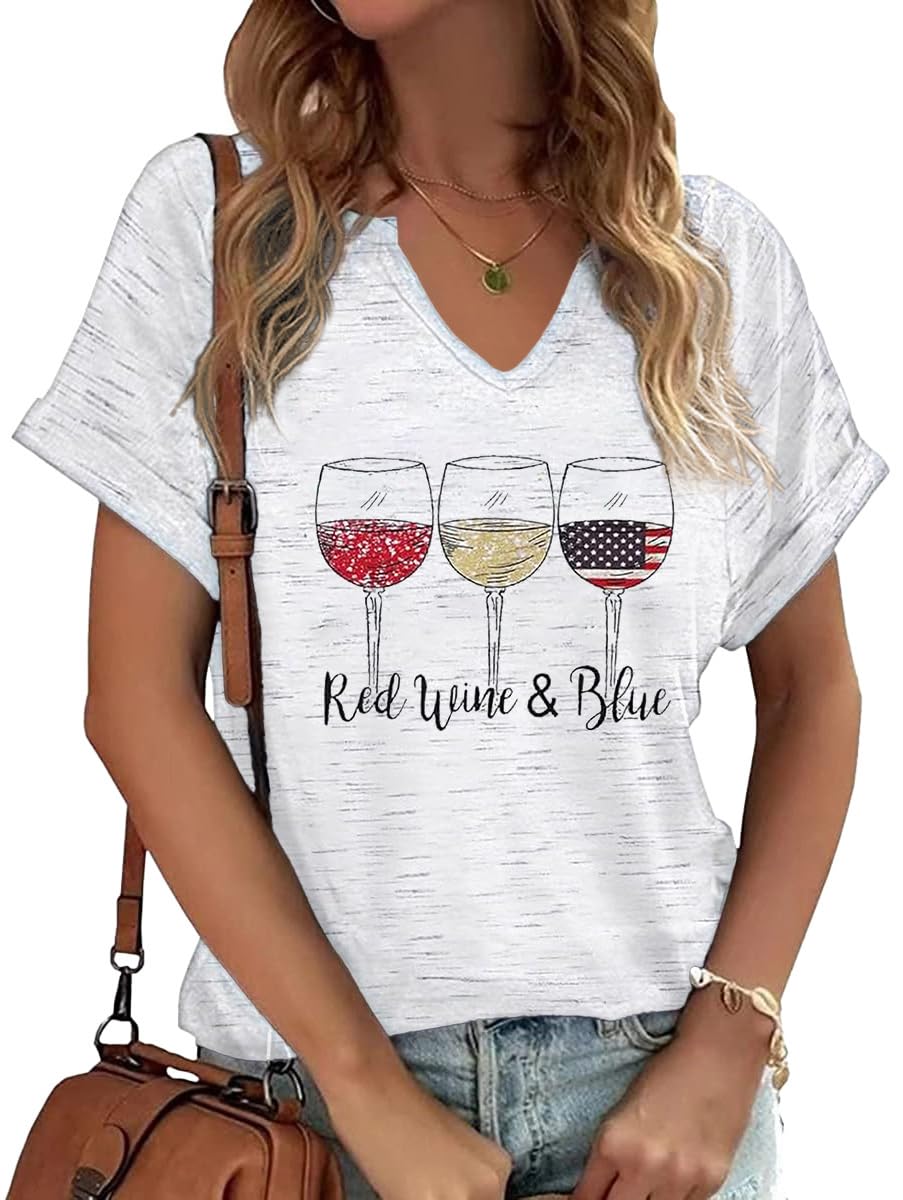 Patriotic V Neck Tee