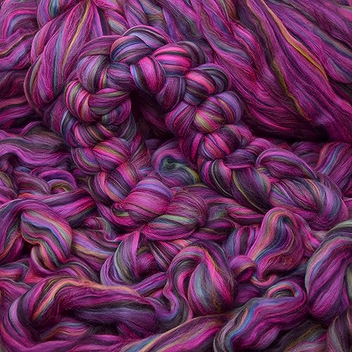 Image of Living Dreams Yarn Combed Top Roving. Limited Edition Fiber for Spinning, Needle Felting, Wet Felting, Weaving and Crafting. Designer Merino, Night Fever