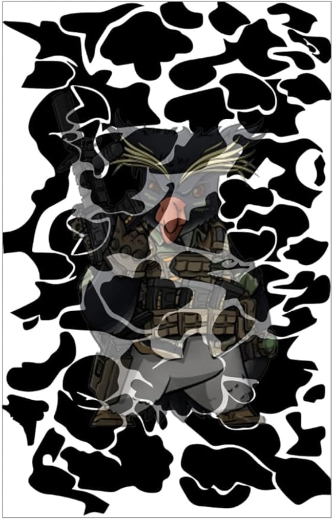 Easy Peel Flexible Old School Camouflage Stencil, 7x11