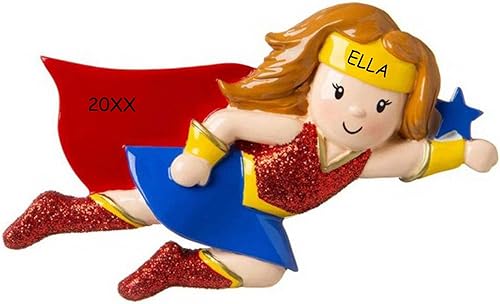 Miniatura 4 de Adorno de Navidad personalizado de superhéroes para niños (murciélago boy)