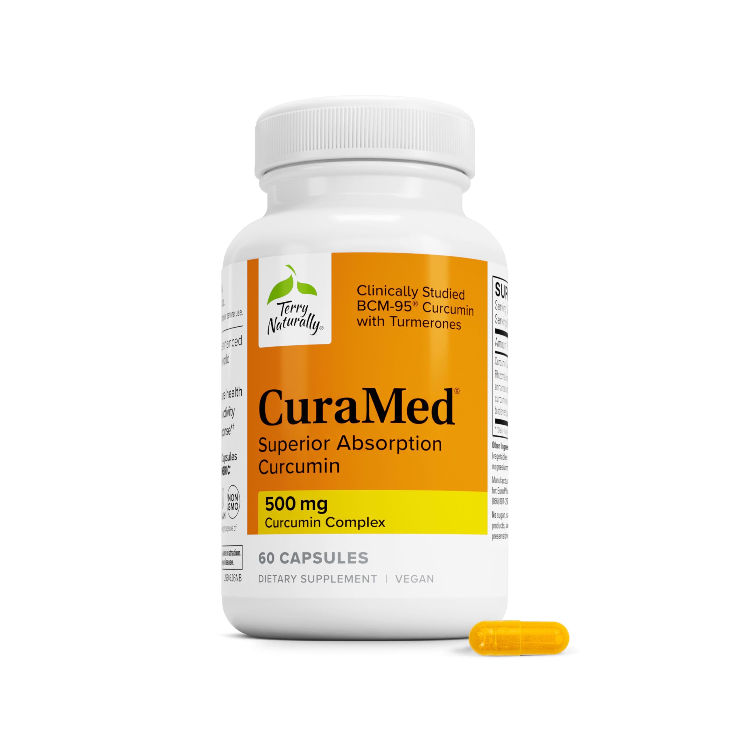 Terry Naturally CuraMed 500mg - Pain & Inflammation Relief - 60 Count