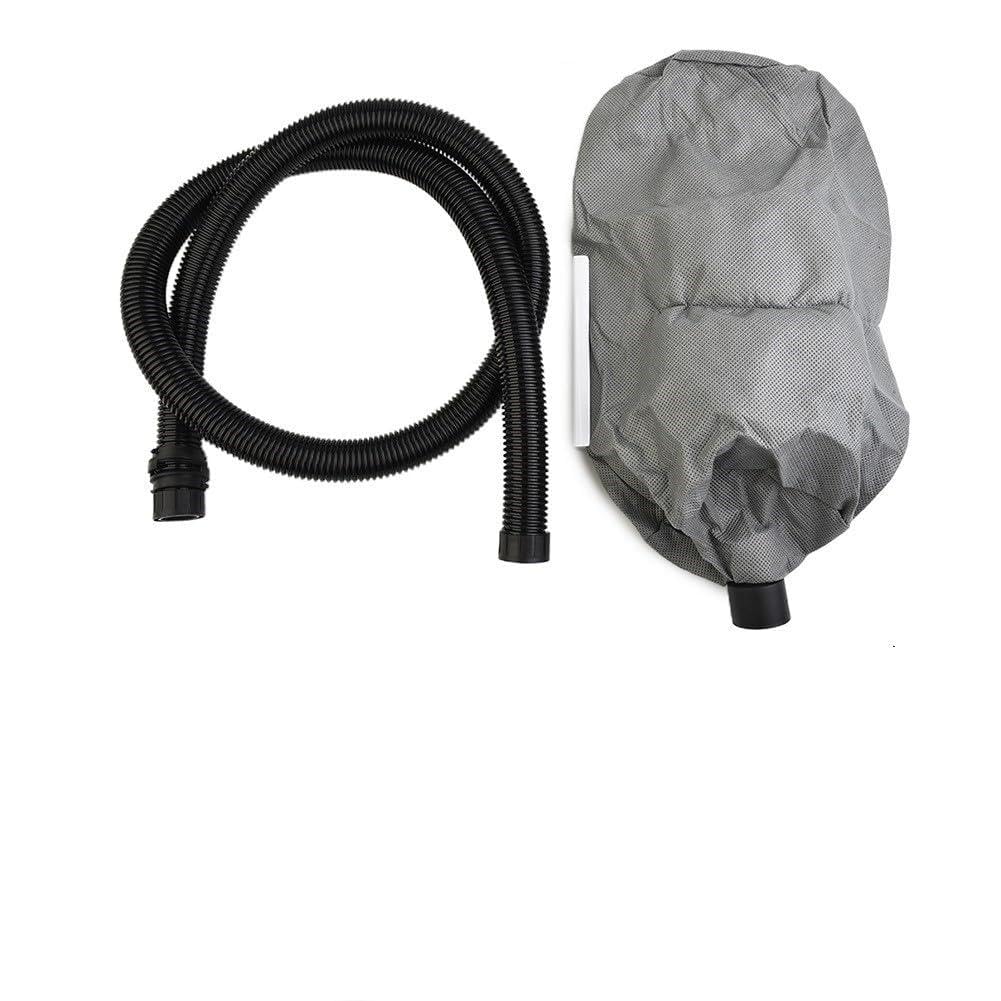 Wall Grinder Vacuum Bag with 2M Hose for Dust- Self-Priming Sanding Machine, for Most Industrial and Household Vacuum Cleaners, Grey and Black, 2-Pack