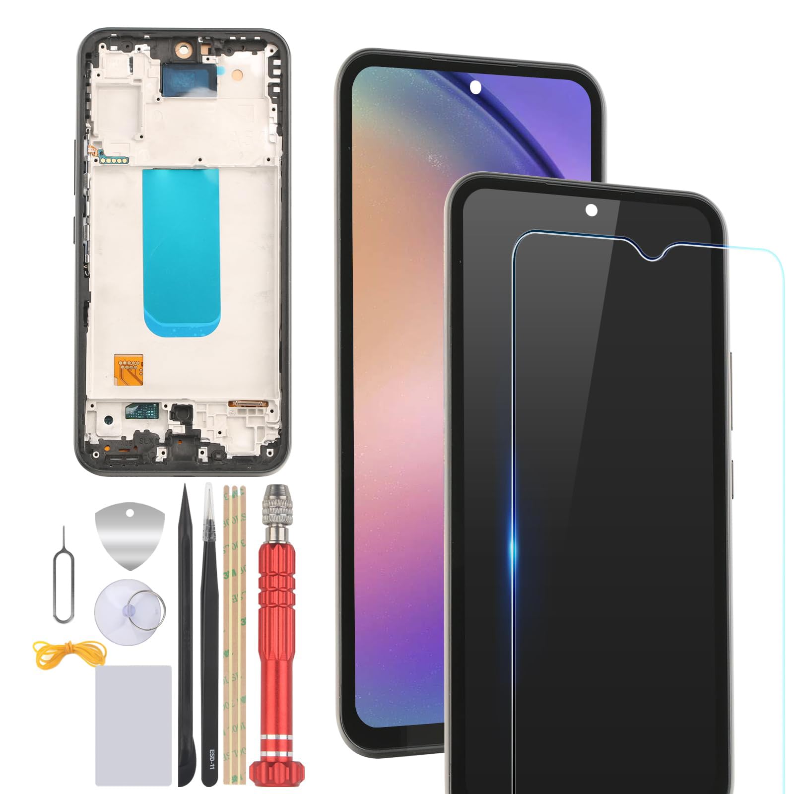 Oxxggkao 1 OEM Qualität A54 LCD Display Austausch mit Klebstoff und Reparaturwerkzeugen
