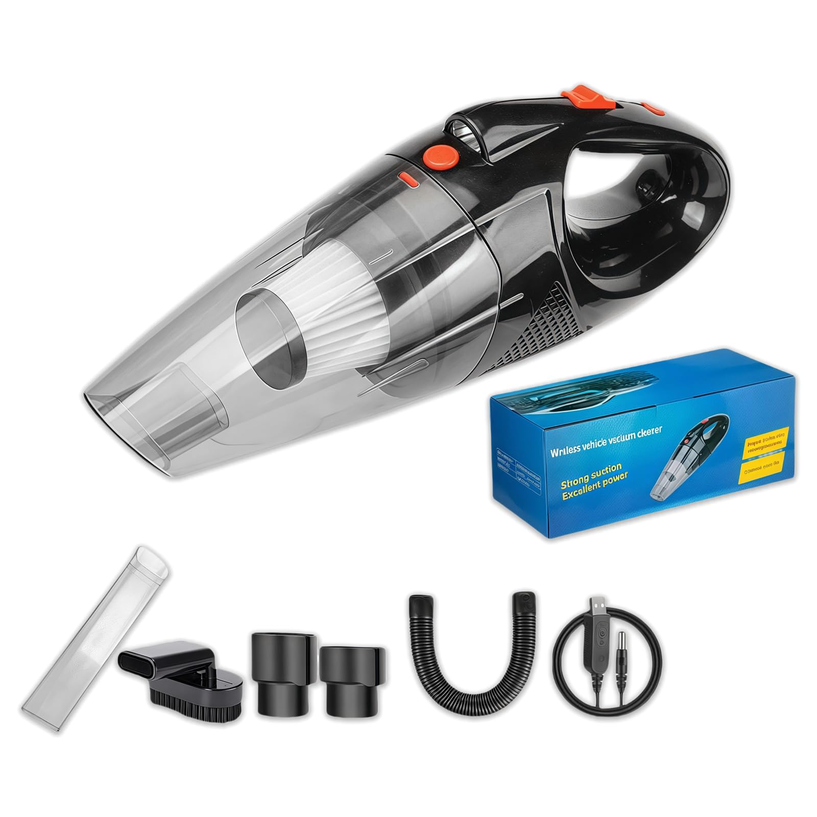 MEIION oryzom Aspirapolvere portatile V1 Pro – Motore ultra potente da 33.000 giri/min per prestazioni eccezionali Aspirapolvere senza fili con illuminazione a LED