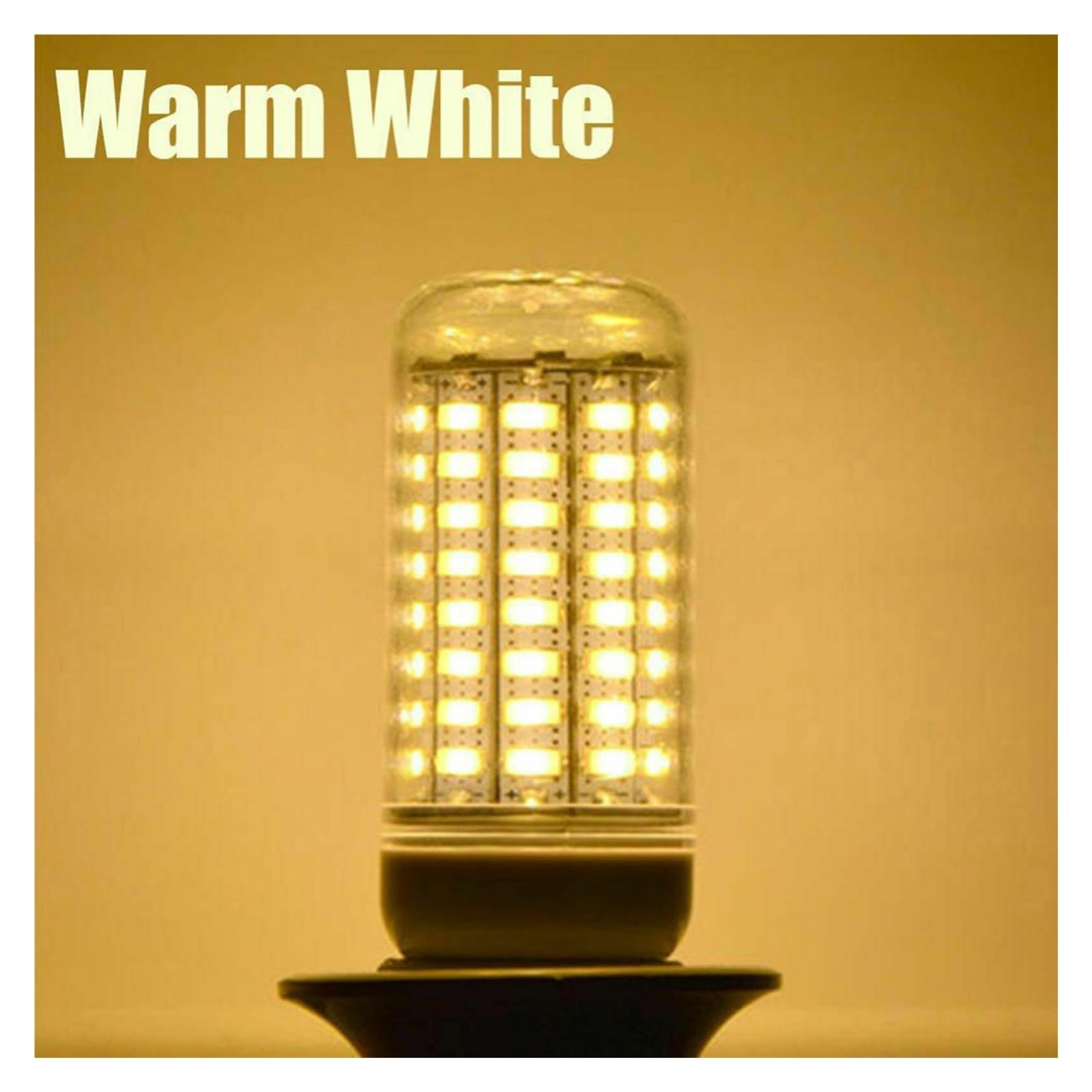 Żarówki LED Do Kukurydzy E14 Podstawa Śrubowa 12W 15W 20W 25W 30W Jasna Biała Fajna Ciepła Lampa Domowa Lampada Ampułka Bombillas Niskie ZużYcie Energii(Warm White,80 LEDs)