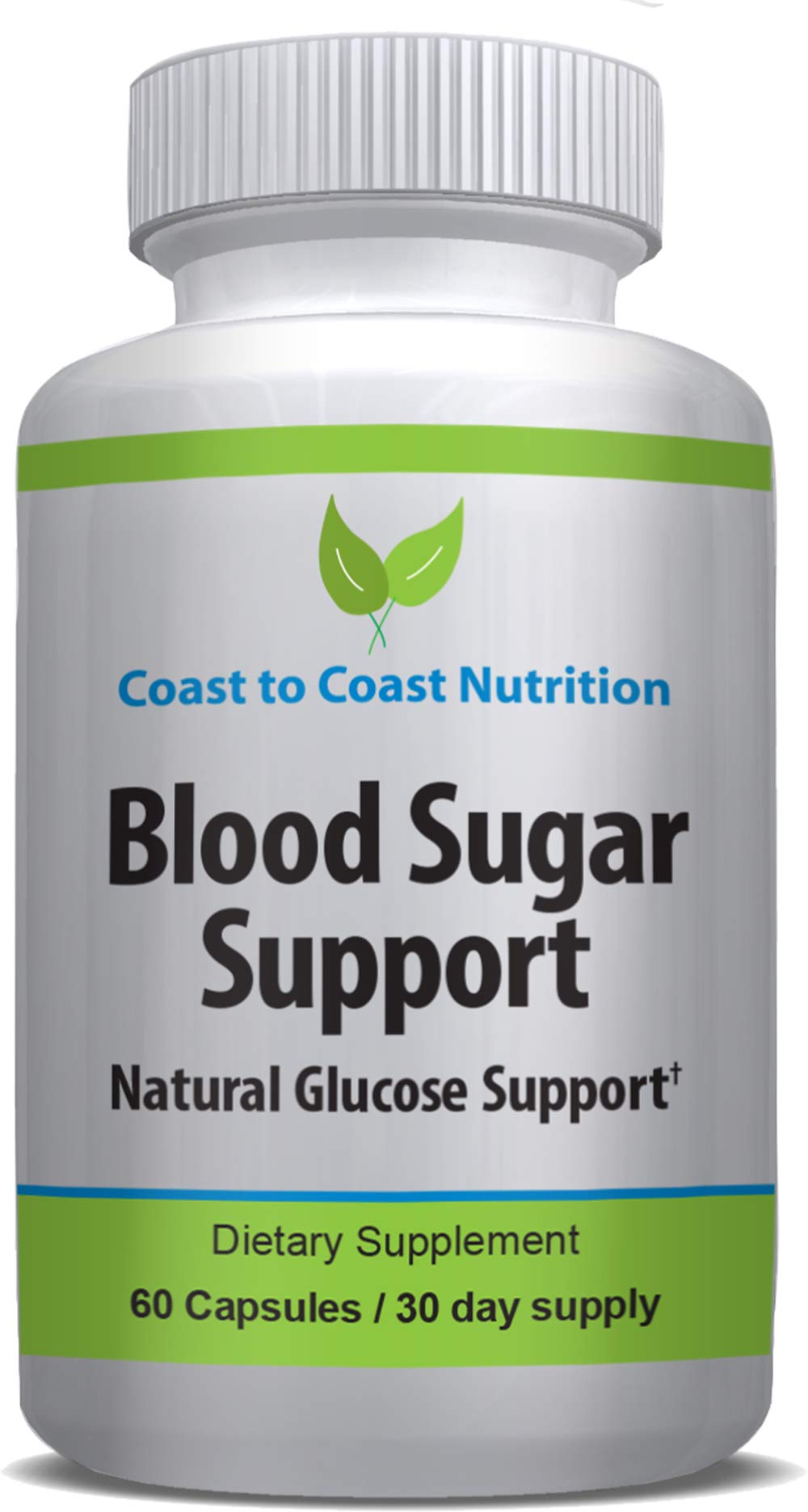 Coast to Coast Nutrition Blood Sugar Support Supplement - Regulates Healthy Glucose Metabolism. Natural Formula with Mulberry Leaf & Cinnamon to Balance & Control Levels - 1100 mg, 60 Capsules