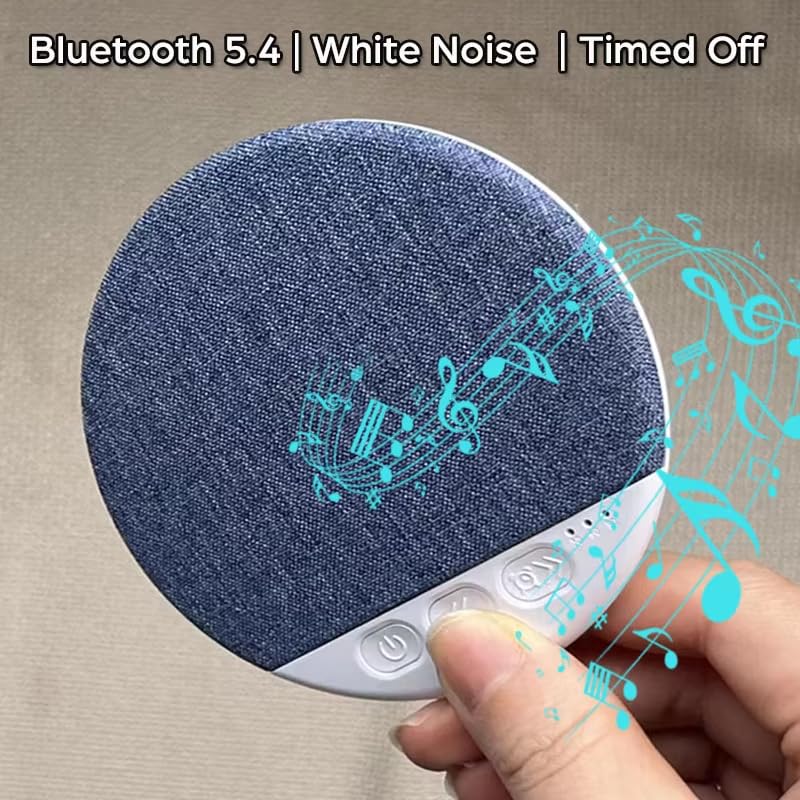 Image of Under Pillow Speaker for Sleeping, Mini Bone Conduction Bluetooth Sleep Aid, Stereo Bass, Volume Control, TF Card Support, Plastic, Battery Powered (Blue)