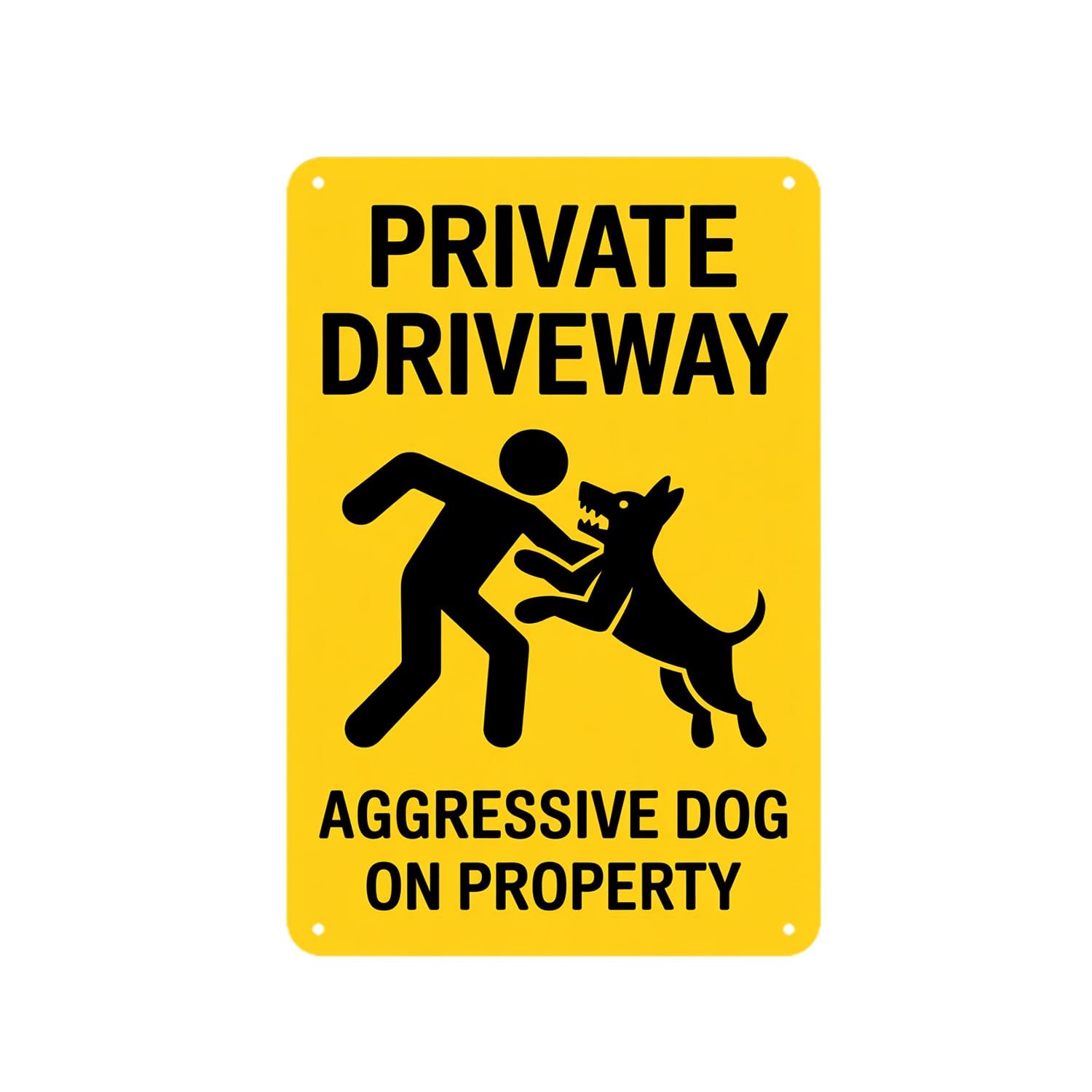 Aggressive Dog Private Driveway Vintage Aggressive Dog On Property Metal Sign Suitable For Outdoor Decoration Courtyard Home Garage Metal Tin Sign 8X12 Inch